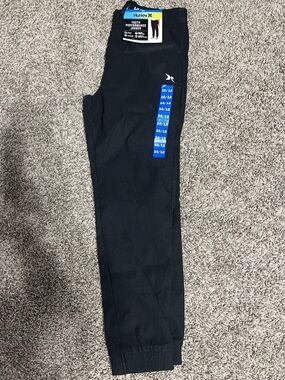 Hurley Black Youth Performance Joggers with Blue Size Strip